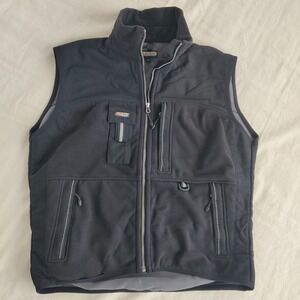 Blaklader Workwear Utility Vest Mens XL Fleece Black Windblock Tool Pockets